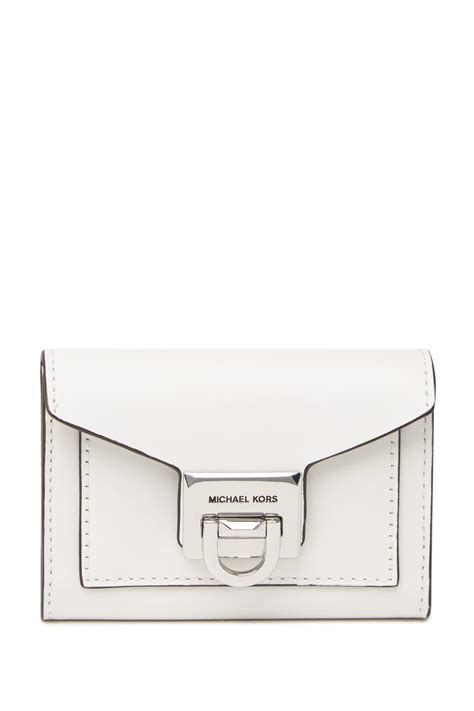 michael kors manhattan wallet contrast|Michael Kors white wallet small.